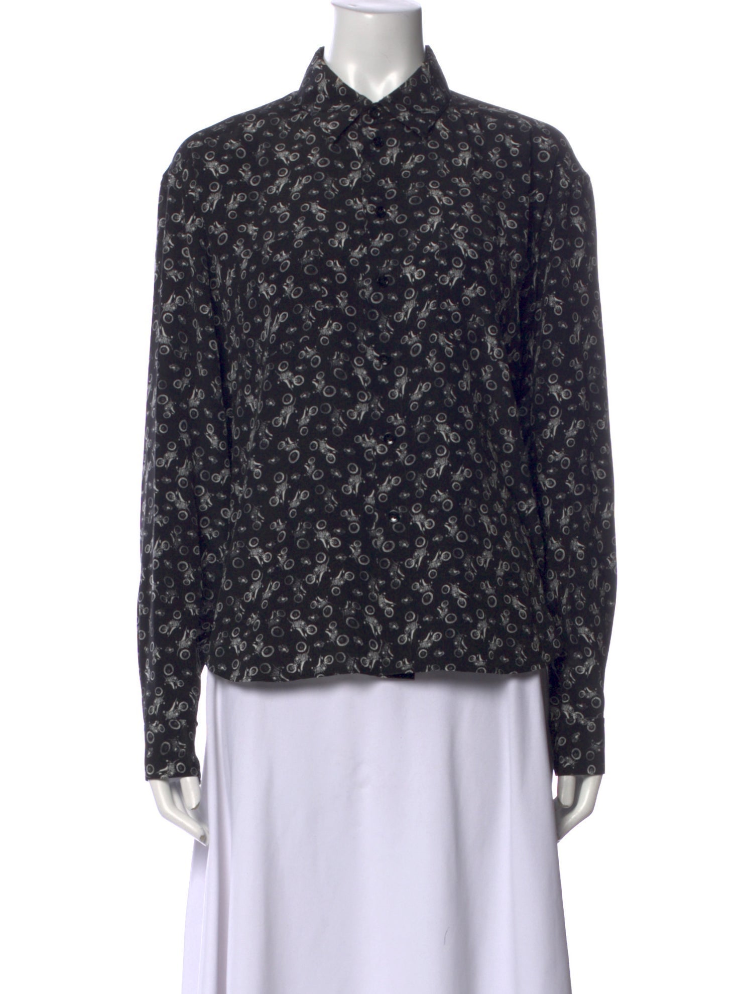 Saint Laurent 2018 Silk Button-Up Top